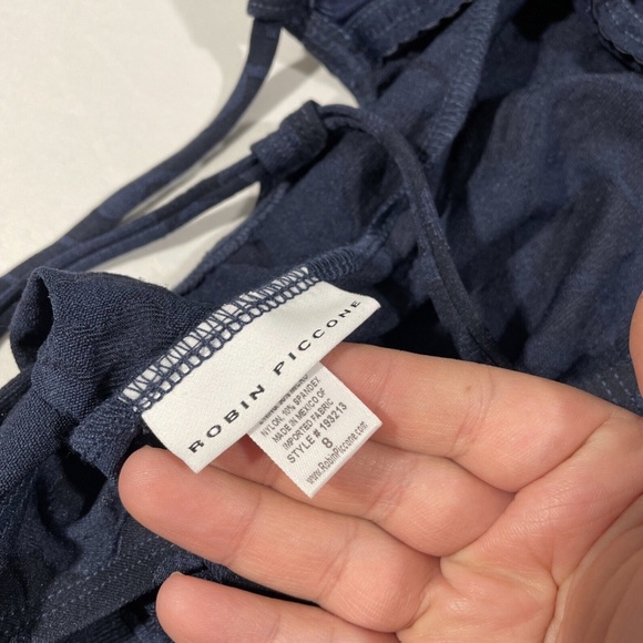 NEW‎ Robin Piccone Ana One-Piece Swimsuit in Blue [SZ 8 ] - Picture 10 of 11